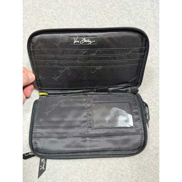 Vera Bradley Wristlet Wallet Island Blooms Pattern Zip Around 5”x8” Floral Teal - Picture 5 of 5